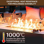 NUPICK 10 Pound Fire Glass, 1/4 Inch Reflective Fire Pit Glass - Image 4