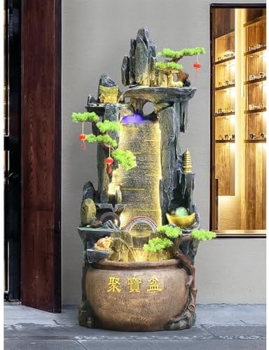 Cascading Rock Outdoor Water Fountain Rockery Water Decoration, Living Room Courtyard Water Circulation Fountain Landscape, Office Decoration Fish Tank for a Calming in Outdoor(S) - Image 7