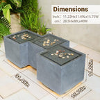 Sunlinua Small Modern Outdoor Water Fountain with 3 Led Lights - Image 2