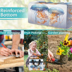 Jellyfish Garden Tool Bag Organizer Heavy Duty Animal Marine Life Gardening Tote Bag with 10 Pockets for Women Men Gardening Gifts - Image 7