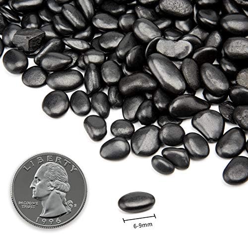 10lb Black Small Decorative Pebbles - Gravel River Rock,Natural Polished Decorative Stones 3/8" Gravel Size,Pebbles Gravel for Bamboo Plants,Succulent,Home Decor,Landscaping,Vase Fillers and More. - Image 2