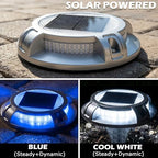SIEDiNLAR Solar Driveway Lights Outdoor 4 Modes, 40 LEDs 16 Pack Blue/White - Image 3