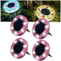 Mosaic Solar Disk Light, Solar Ground Lights Outdoor Waterproof, Auto On Off Decorative Driveway Lamps Colorful Landscape Lighting for Garden Patio Lawn Yard Decor (1pc-b) by Unknown