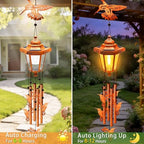 Hummingbird Solar Wind Chimes for Outside, Birthday Gifts for Mom Women Grandma Mother's Day Memorial, 34-Inch Windchimes with Wind Spinner, Outdoor Hanging Solar Lights Waterproof Yard Garden Decor - Image 3