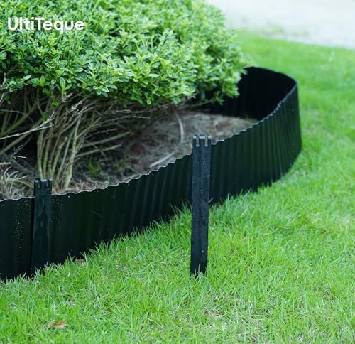 30Pcs 10Inch Black Metal Landscape Edging Stakes, No Installation for Corrugated Garden Landscape Edging/Terrace Board/Grass Barrier/Bender Board/Garden Liner/Tent pegs/Dog Stakes - Image 2