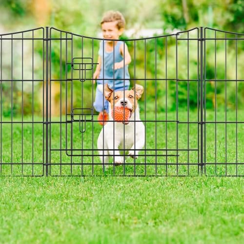 INJOPEXI Garden Fence 12 Panels 23.6ft(L)×24in(H) Decorative Garden Fences with 11 Panels + 1 Gate, Rustproof Metal Wire Temporary No Dig Rabbit Animal Barrier Fencing Dog Fence for Yard Patio Outdoor - Image 5