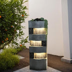 Sunlinua 40H Modern Indoor/Outdoor Water Fountain with 4 Tiers - Image 2