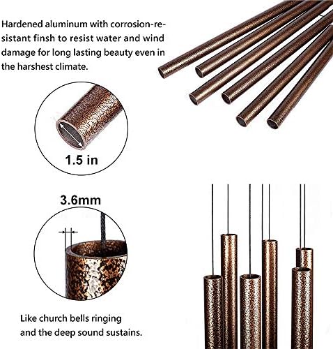 HOHIYA 50" Extra Large Outdoor Wind Chimes Deep Tone Aluminum - Image 6