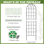 DoCred 4 Pack Garden Trellis for Climbing Plants, 71 Inch Metal Trellis - Image 6