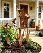 Calla Lily Garden Stake Metal Wind Chime by Unknown
