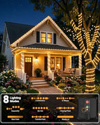 btfarm Solar Rope Lights, 120LED 46FT String Lights Outdoor Waterproof - Image 3