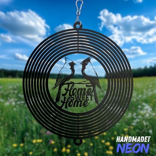 Personalized Wind Spinner Sublimation Hummingbird Custom Name Flowers Metal Art Laser Cut Design 3D Decor for Garden Yard Outdoor Indoor Lawn Patio Porch Birds Lover Presents (Red Cardinal Bird) - Image 3