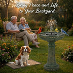 Sunlinua 24H Bird Bath Outdoor Water Fountain with Solar Pump - Image 3