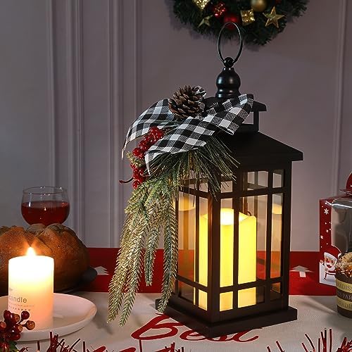 Christmas Decorations Christmas Lantern, Christmas Decor Candle Lanterns, 14 Inch Flameless Candle Lantern, Outdoor Patios Indoor Home Table Fireplace Farmhouse Decorations,Holiday Xmas Gifts - Image 3