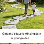 Garden Decor, Double Footprint Stepping Stones, Handcrafted Outdoor Path Accents for Courtyard and Lawn - Image 2