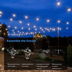 GOODSMANN LED Outdoor Low Voltage String Lights 12V 16 PCS Bulbs Hanging Landscape Lighting, 50 FT Light String Weatherproof Decorative Lights - Image 3