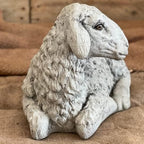 Lying Sheep Figure Realistic Lamb Yard Statue Stone Religious Figurine Ornament Decorated Sheep Statue for Garden - Image 7