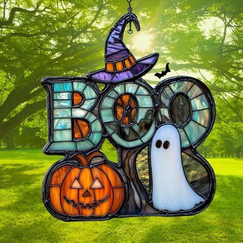 Funny Boo Pumpkin Acrylic Suncatcher - Image 3