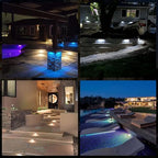 8 Pack 7 inch RGB LED Hardscape Lighting Step Lights Retaining Wall Lights with Color Changing & Warm White Mode Low Voltage Landscape Paver Lights Waterproof Deck Lights for Outside Stairs Yard - Image 5