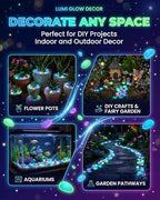 Colorful Glow in the Dark Garden Stones Night Guide Pebbles Luminous Rocks Outdoor Pathway Walkway Yard Patio Fish Tank Aquarium Stepping Decor Landscape Waterproof Solar Magical - Image 7