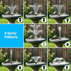 Biling 8W Solar Fountain Pump with 3600mAh Battery Backup for Outdoor Use - Image 4