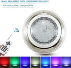Stainless Steel LED Swimming Pool Light IP68 Waterproof 12V Outdoor RGB Underwater Light Pond LED Piscina Luz Submersible Lamps (Color : Warm White, Size : 45W D300xH70mm) - Image 2