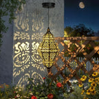 Twinkya Hanging Solar Lights Outdoor Garden Decor, Decorative Waterproof Plastic Moroccan Solar Lantern Lamp, Outside Decorations for Patio Yard Porch Backyard Decor, Gardening Gifts for Women Mom - Image 3