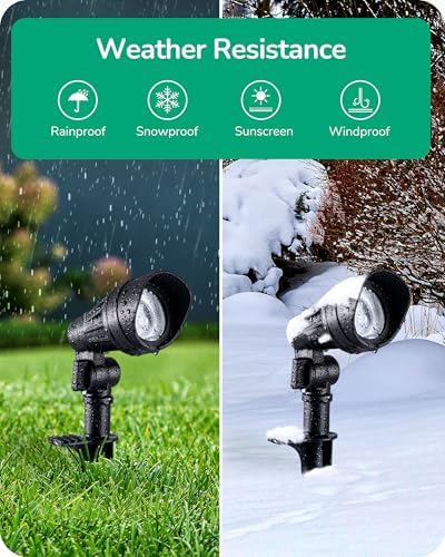 EDISHINE Low Voltage Spotlight,Aluminum Housing Outdoor Lighting ACDC 240LM - Image 4