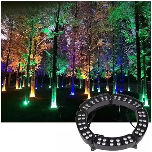 Tree Hugging Lights, AC220V LED Ring Tree Spotlights, IP65 Waterproof Outdoor Waterproof Pillar Lights(B-Warm White,1PCS(12W)) - Image 6