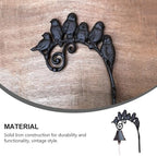 Vintage Cast Iron Wall Mounted Bell with Bird Chime, Black Antique Dinner Doorbell for Outdoor Porch and Indoor Home Décor - Image 6