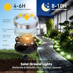 16 Pack Solar Lights Outdoor Waterproof, 8 LED Solar Ground Lights - Image 3