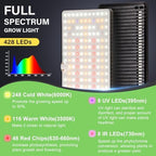 LBW Grow Lights for Indoor Plants, 428 LEDs Full Spectrum Plant Light - Image 3