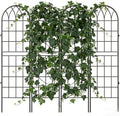 4 Pack Metal Garden Trellis for Climbing Plants, Black by UrGROWA
