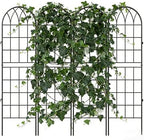 4 Pack Metal Garden Trellis for Climbing Plants, Black by UrGROWA