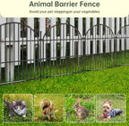 20 Panels No Dig Decorative Garden Fence, 24in(H) x 40ft(L) Animal Barrier, Rustproof Metal Temporary Dog Fence for Outdoor Yard, Patio, Flower Bed - Image 4