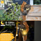 Squirrel Tree Hugger Garden Outdoor Statue Decor with Solar Powered Lantern for Outside Porch Patio Wall Tree Fence, Squirrel Figurine Birthday Gifts for Mom - Image 5