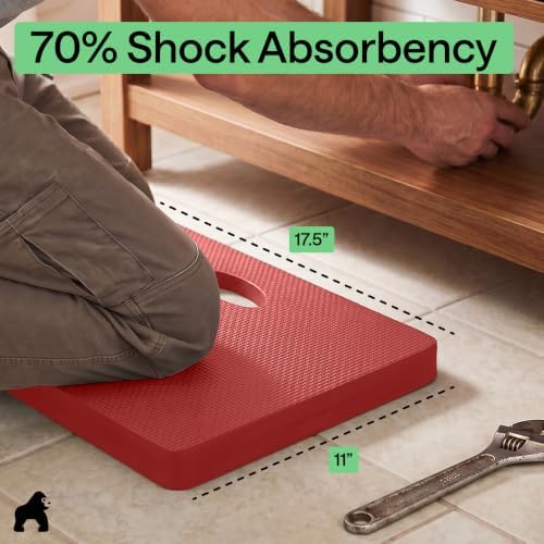 GORILLA GRIP® Extra Thick Foam Kneeling Pad for Gardening, 17.5x11 Red - Image 4