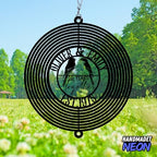 Personalized 50th Wedding Anniversary Lovebirds Metal Outdoor Wind Spinner Lovebirds Hanging Sign Custom Couple Name Spinner Sign Parents Gifts - Image 2