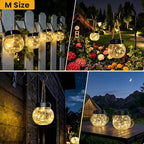 ROSHWEY 6 Pack M Size Solar Lantern Gifts for Women, Hanging Garden Decor Solar Lights Outdoor Waterproof with 15 LED for Halloween Christmas Easter Gift - Image 3