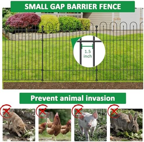 Garden Fence Animal Barrier, 10 Panels No Dig Dog Fence Outdoor - Image 5