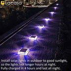 Lacasa Outdoor Solar Light, 4 Pack 30LM IP68 Waterproof Solar Garden Light Auto On/Off Solar Lighting for Pathways Paths, Mixed Colours (Warm White + Blue Light) - Image 4