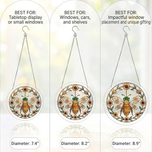 Hummingbird Puzzle Acrylic Suncatcher Size 12 inches, Garden Floral Sun Catchers, Window Hanging Ornaments, Stained Glass Effect Decor for Puzzle Lover - Image 4