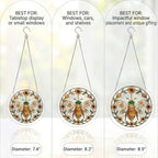 Cardinal Puzzle Acrylic Suncatcher Size 12 inches, Garden Floral Sun Catchers, Memorial Window Hanging Ornaments, Stained Glass Effect Decor for Puzzle Lovers - Image 4