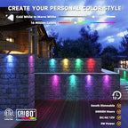 Kaqur 8 Pack 7 Inch 5W RGBCW Retaining Wall Lights, App & Remote Control - Image 3