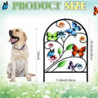 Yaocom 12 Pack Butterfly Garden Fence 16.5" H x 11.8" W Metal Stake - Image 2