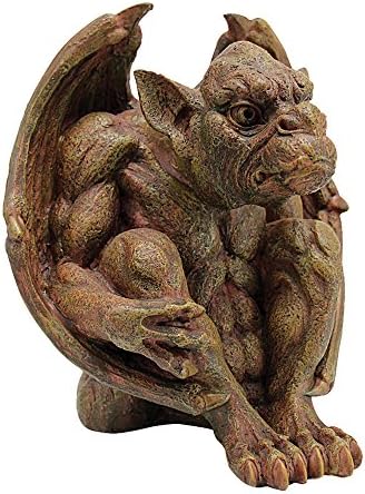 Design Toscano Balthazar's Watch Gargoyle Gothic Decor Statue, 10 Inch, Polyresin, Aged Stone by DesignToscano