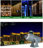 10W Rotation Spotlight Long Range LED Flood Lights, Narrow Beam Angle Landscape Lamps, AC 85-265V Outdoor Wall Washer, IP65 Building Exterior Wall Lighting Projector(Green) - Image 7