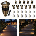 Gardenreet Mini Brass Low Voltage Well Light, 12V Beacon-Top, IP65, 12Pk by Gardenreet
