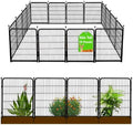 Getlay Doorless 56in(H) Black Metal Garden Fences and Borders, 10 Panels Total 22.1 Ft(L), Garden Fence for Dogs, Animal Barrier Fence, Fencing for Flower Beds, Dog Digging Fence Barrier by Getlaygardenfence