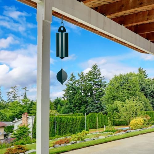 Woodstock Wind Chimes Heroic Windbell Wind Chimes for Outside, 40" Green Large Windchime for Outdoor Garden, Patio, Porch Wind Bell, Deep Tone Sound - Image 2